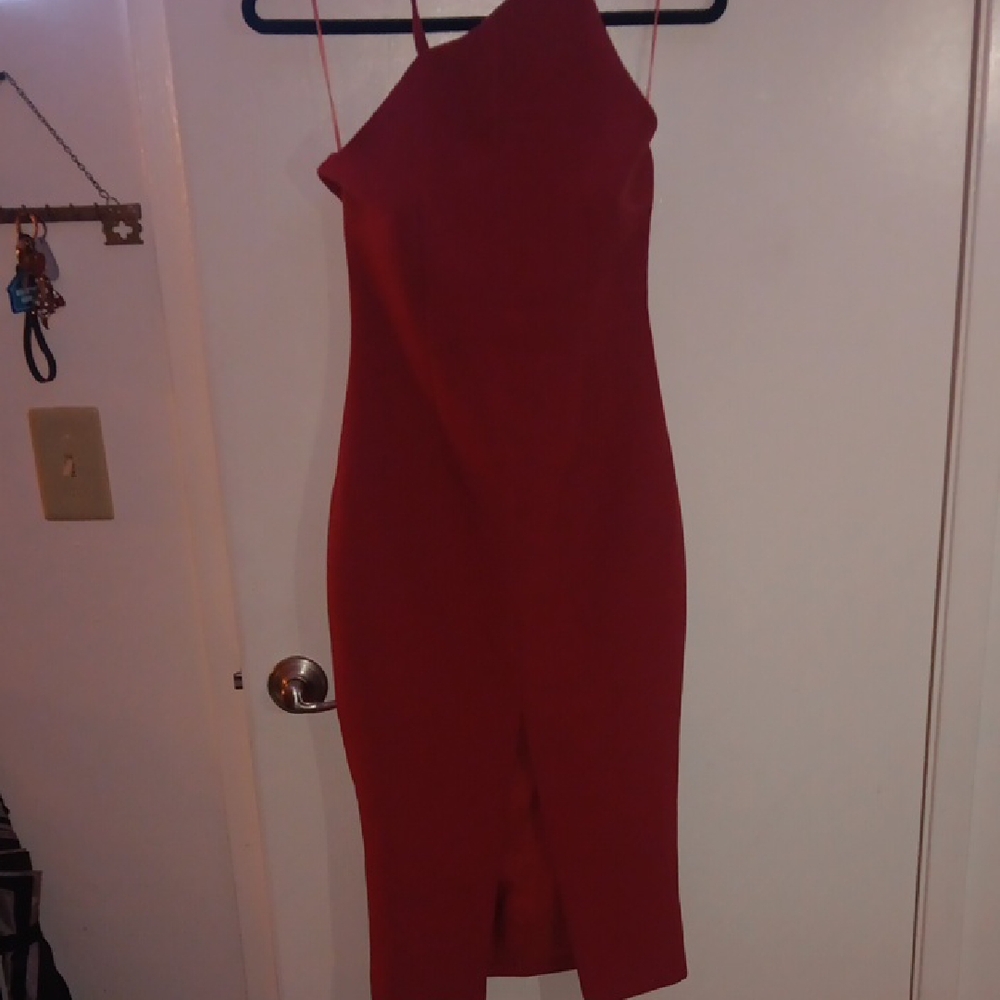 KEEPSAKE the Label One Shoulder Red Dress - Picture 1 of 3